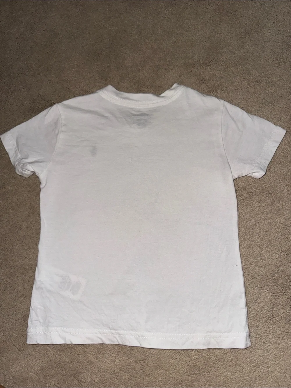Ralph Lauren White V-Neck Tee with Navy Polo Logo